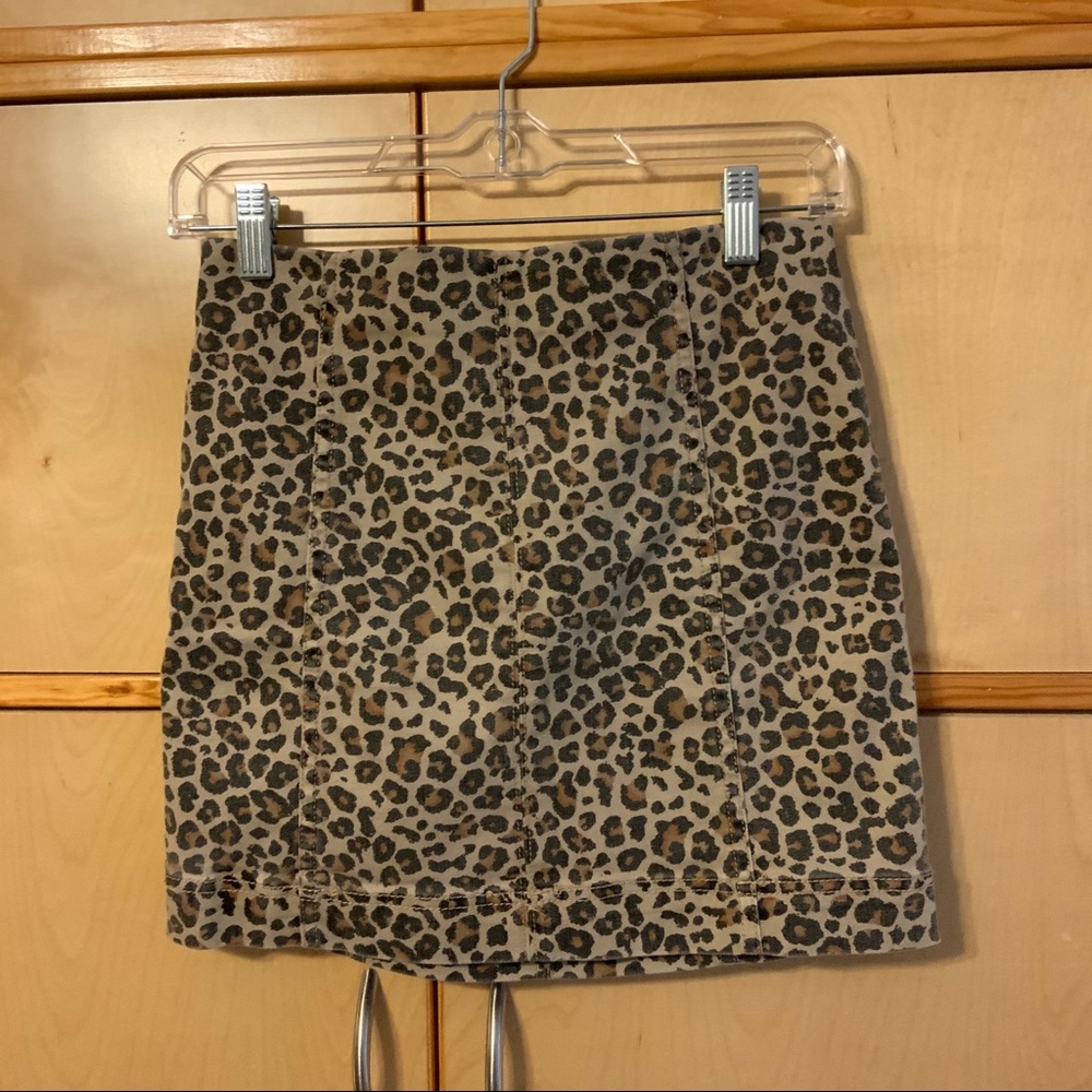 Cheetah print mini skirt